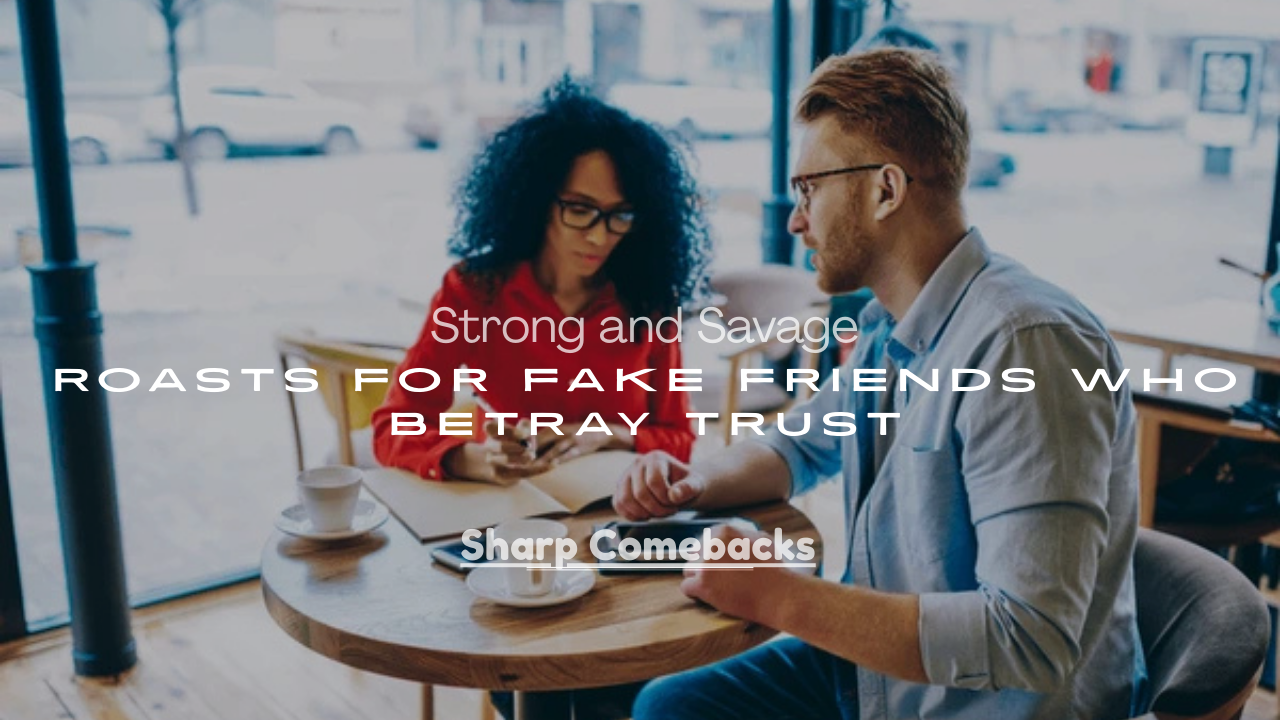 Roasts for Fake Friends Who Betray Trust