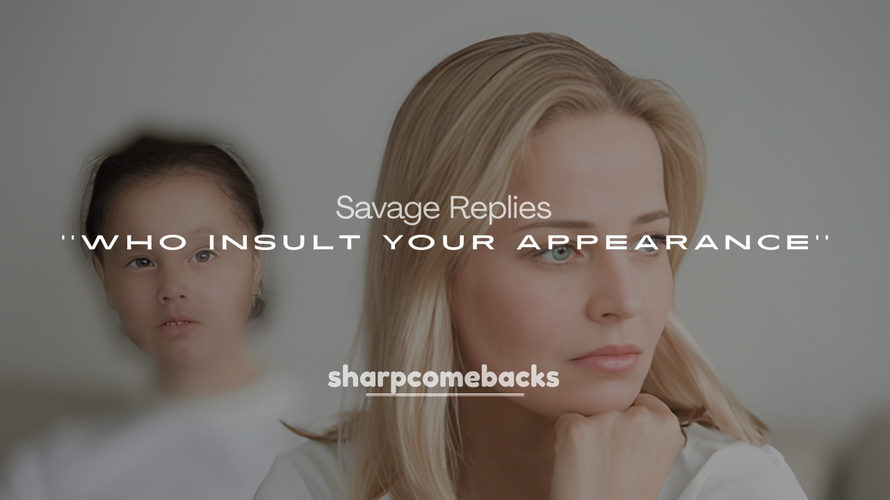 250+ Savage Replies to People Who Insult Your Appearance